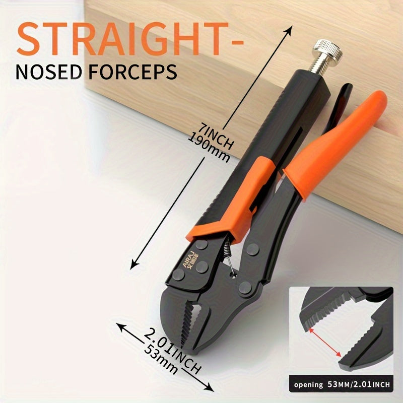 Тяжелые промышленные плоскогубцы из высокоуглеродистой стали с нескользящими рукоятками для работы с металлом и трубами