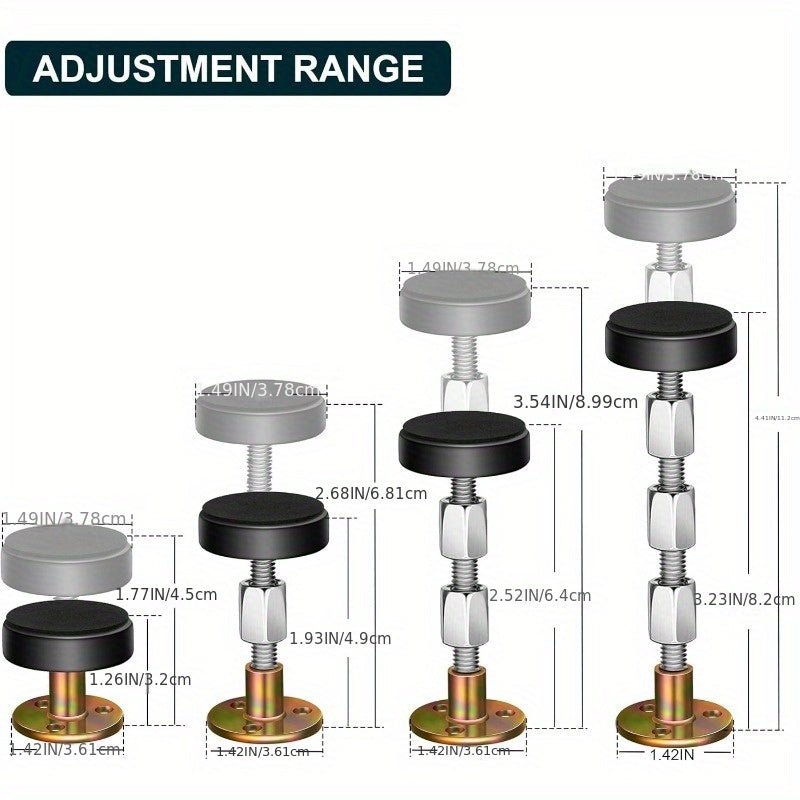 Регулируемый защитный бортик для кровати из железа для стен, диапазон 30-90 мм