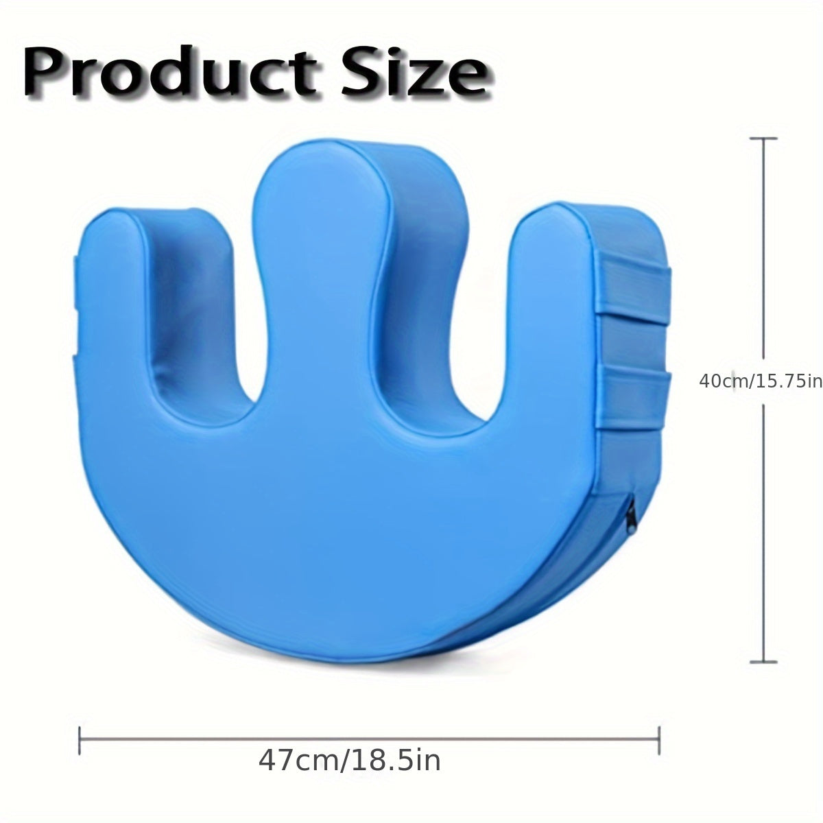 Memory Foam Bedroll Pillow for Elderly Blue Contoured Support