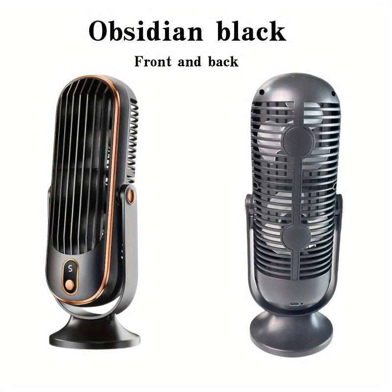 2025 Portable Dual-Motor Cooling Fan with Rechargeable Battery and USB Charging