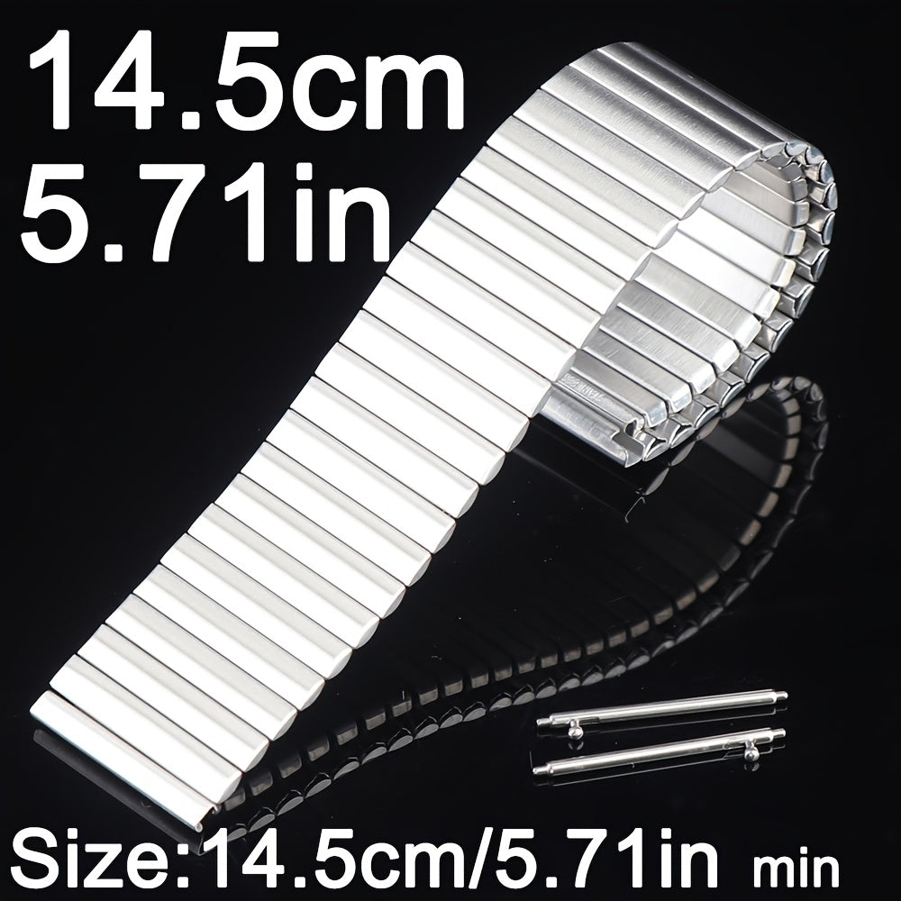 22mm Stainless Steel Elastic Watch Strap for Smartwatches Compatible with Huawei, Xiaomi, Huami