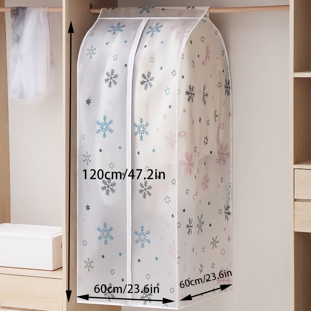 Garment Bag for Hanging Clothes Suit Coat Cover PEVA Material Semi-Transparent Closet Storage Protector