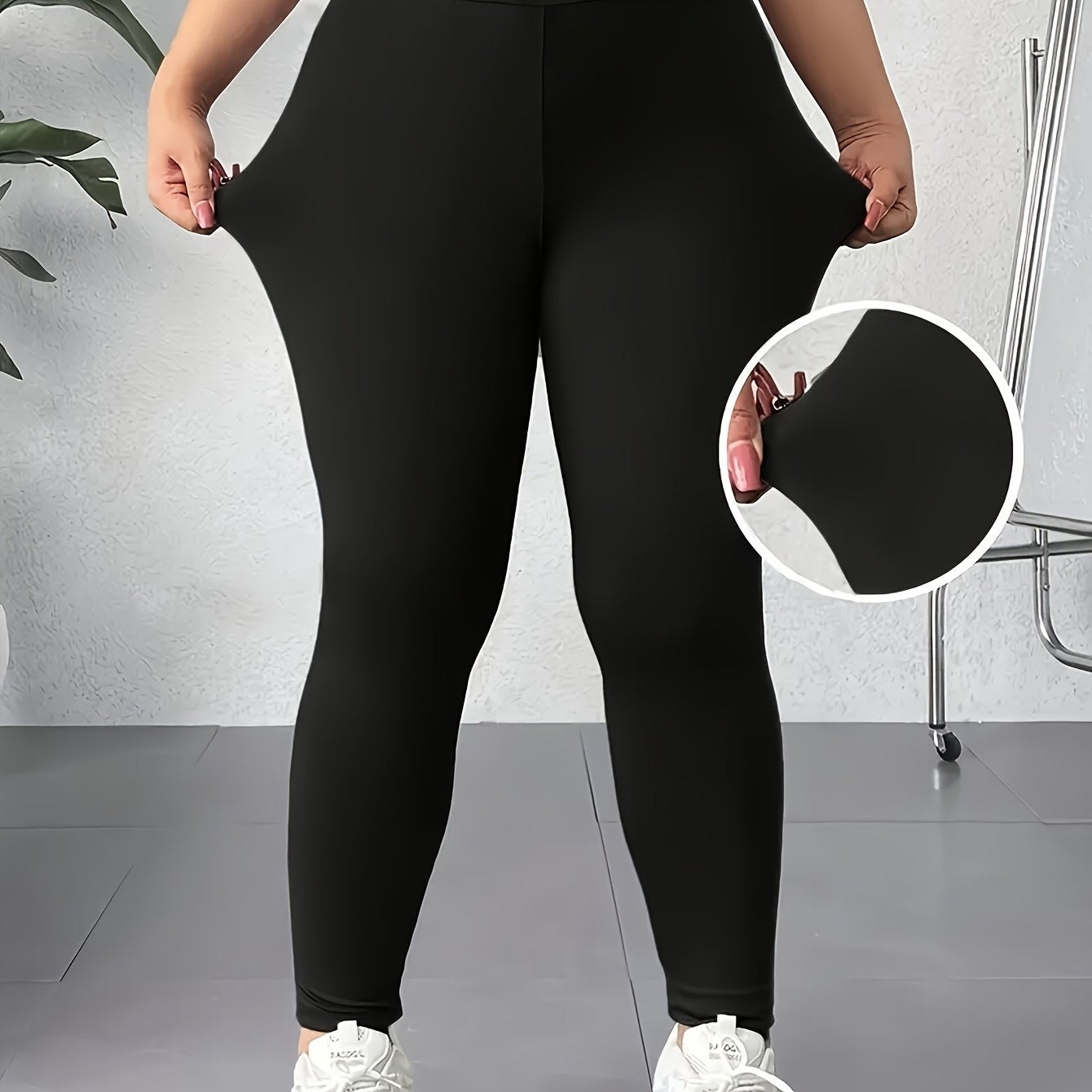 Leggings de talla grande para mujer de cintura alta que levantan los glúteos, color verde oliva, ajuste ajustado