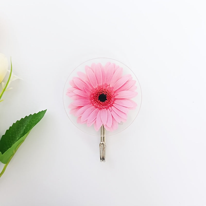 Daisy Flower Wall Hook yopishqoq mustahkam uzluksiz oshxona hammom bezakli