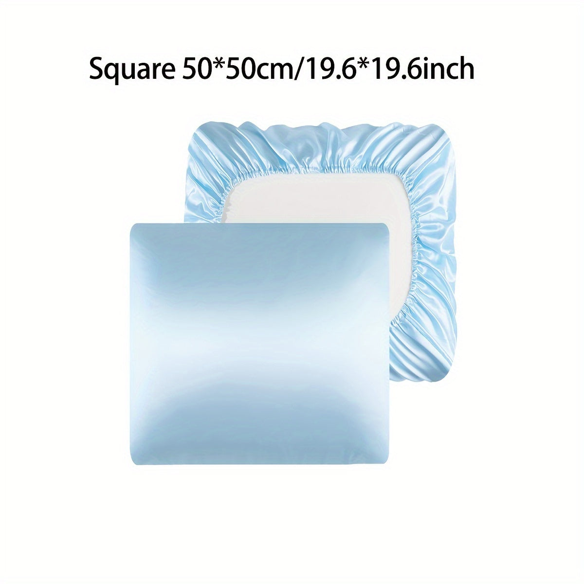 Set of Two Satin Pillowcases with Elastic Band, Soft 100% Polyester, Easy Care