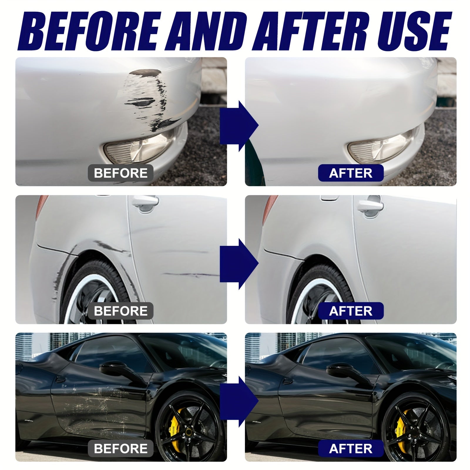 Car Scratch Remover Wax - Restores Shine Quickly for All Paint Colors