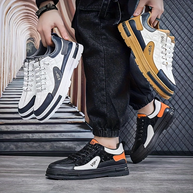 Men's Color-Block Breathable Non-Slip Sneakers for Outdoor Casual Sports