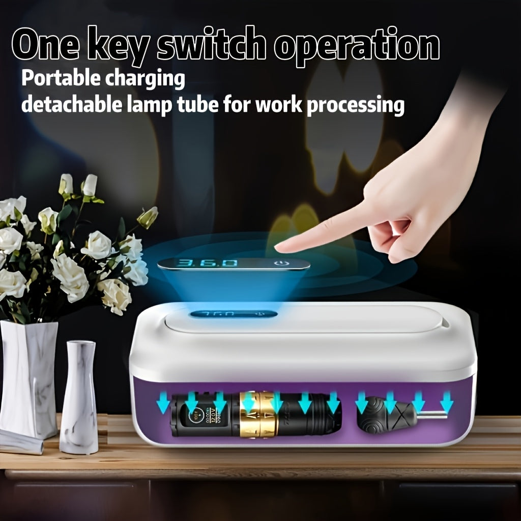 Portable 360° Personal Cleaning Device with Removable Lamp for Travel