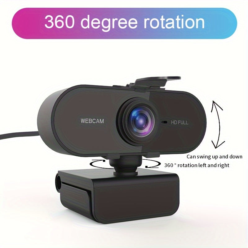 Full HD 1080P USB Webcam for PC Video Recording and Streaming