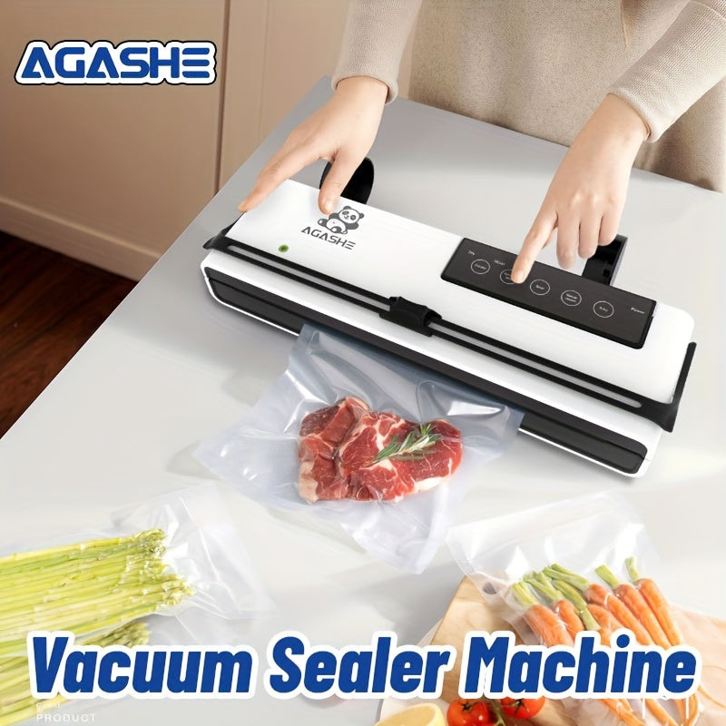 Avtomatik yopish bilan vakuum yopishtiruvchi mashina, oziq-ovqatni saqlash uchun ideal. 20m uzunlikdagi film ruloni, quritish va nam rejimlar, 32cm kenglikdagi paketlar, slayt mexanizmi, kesish asbobi, Yevropa