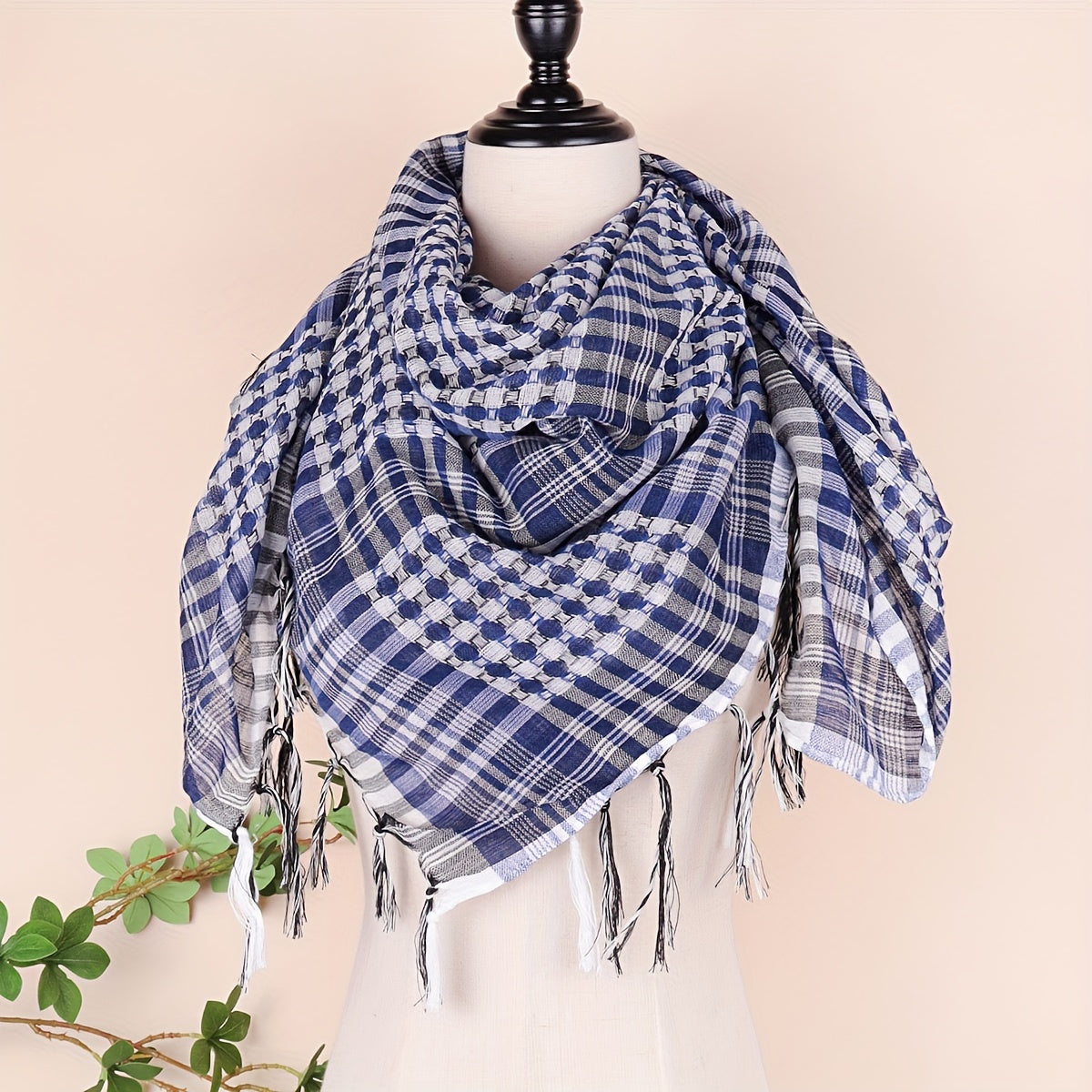 Vintage 100% Polyester Kvadrat Sharf Tashqi Faoliyatlar Uchun - Qo'l Bilan Yuvish/Quruq Tozalash Faqat