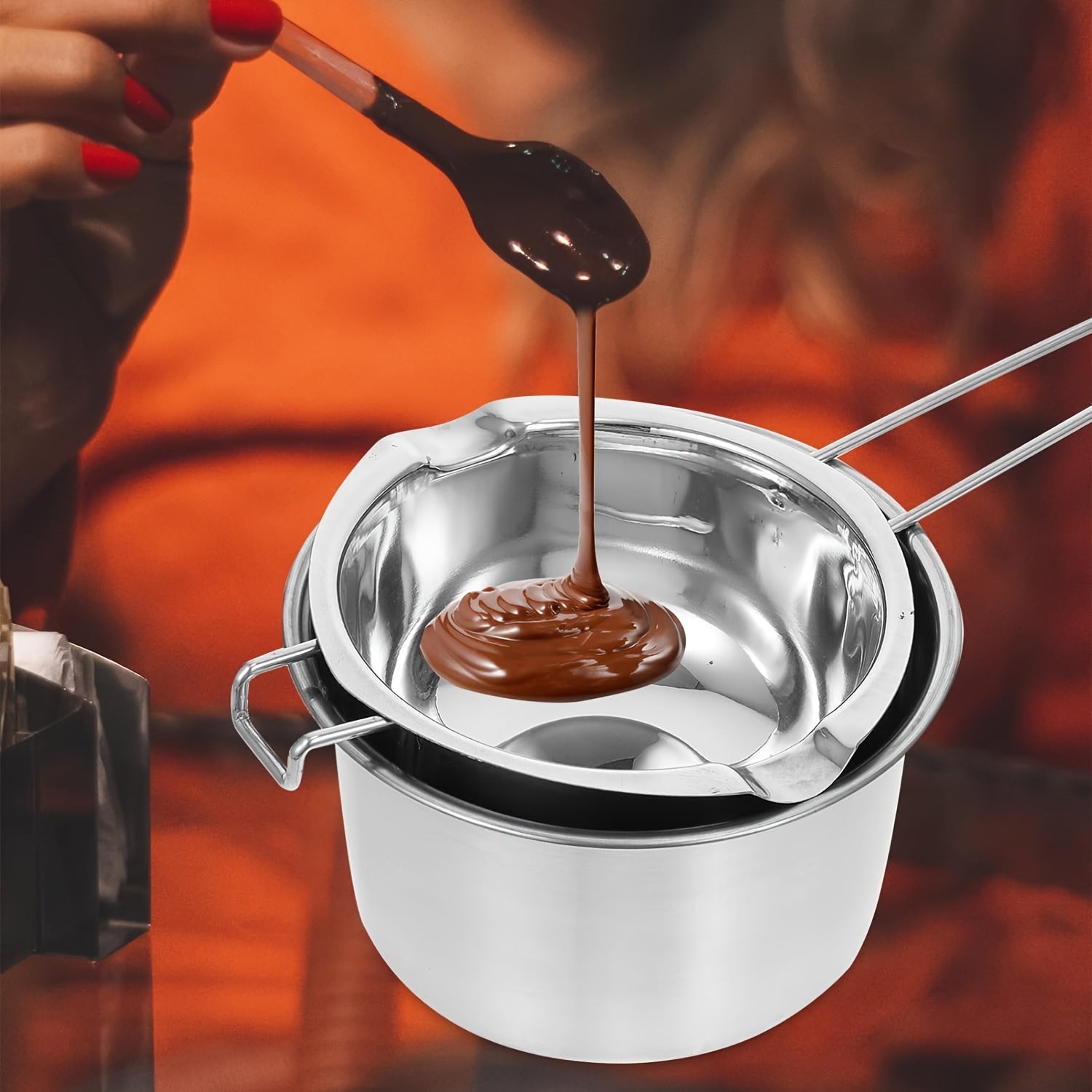 Stainless Steel Double Boiler Pot Set for Melting Chocolate Soap Candle Making