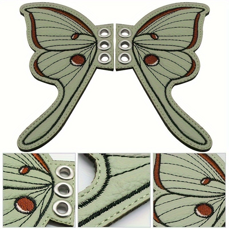Light Green Butterfly Wing Shoe Charms for Sneakers and Boots