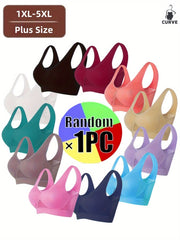 Women's Colorful Mesh Sports Bra Large Breathable Double Layer Yoga Running