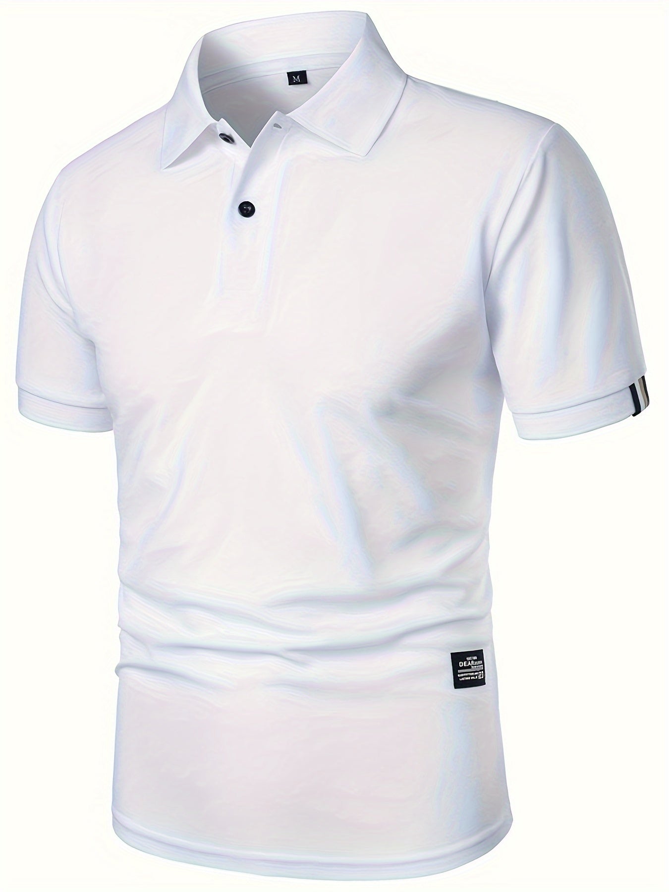 Men's Short Sleeve Solid Color Golf T-Shirt Summer Casual Business Leisure Polyester