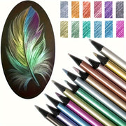 12 lápices de color metálicos para arte, colorear, proyectos creativos DIY