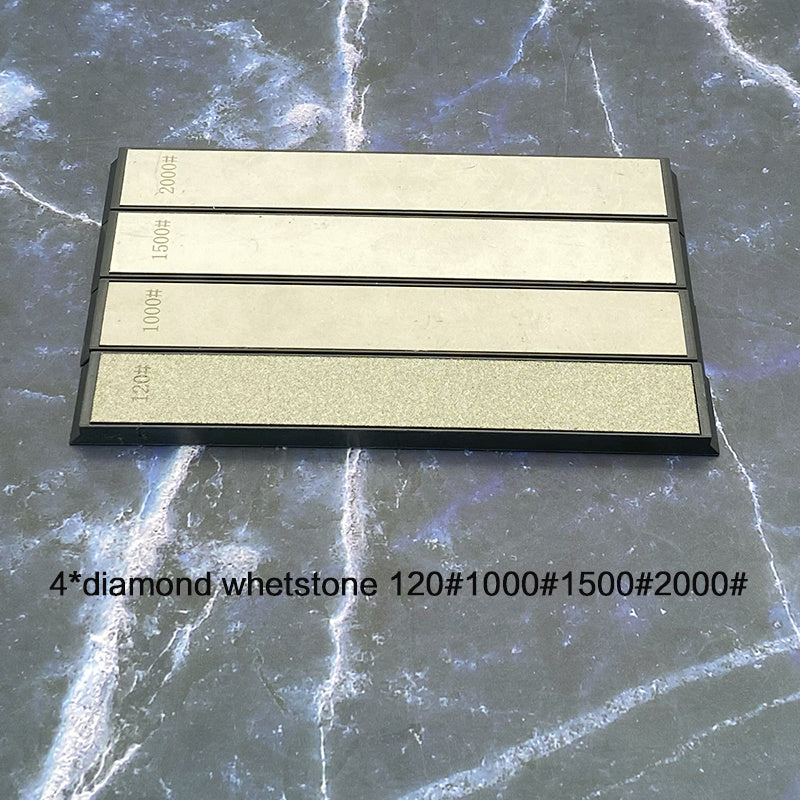 4pcs Diamond Knife Sharpening Stones Fixed Angle Whetstones Honing Stones Kitchen