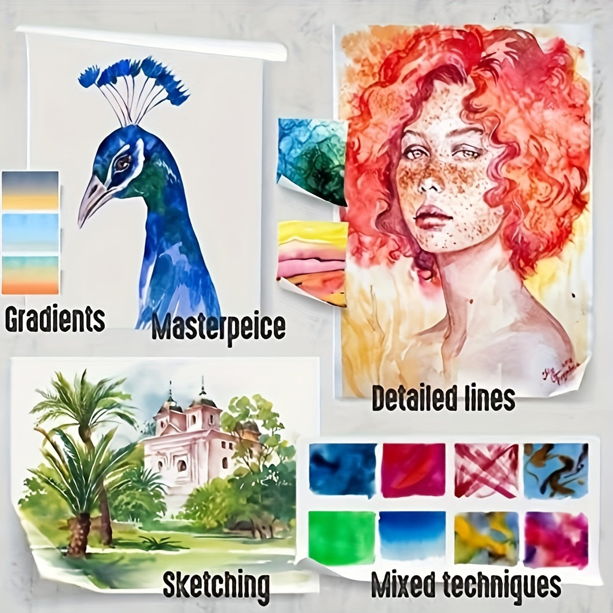 O'qituvchilar va kattalar uchun mo'ljallangan rang-barang qalamlar to'plami, ranglash, eskiz chizish va bo'yash uchun mukammal.