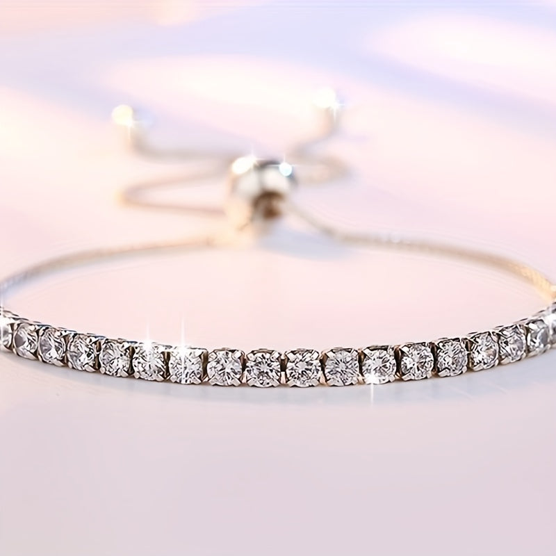 Moissanite Tennis Bracelet for Women 4.4 Carat Sterling Silver Jewelry Gift