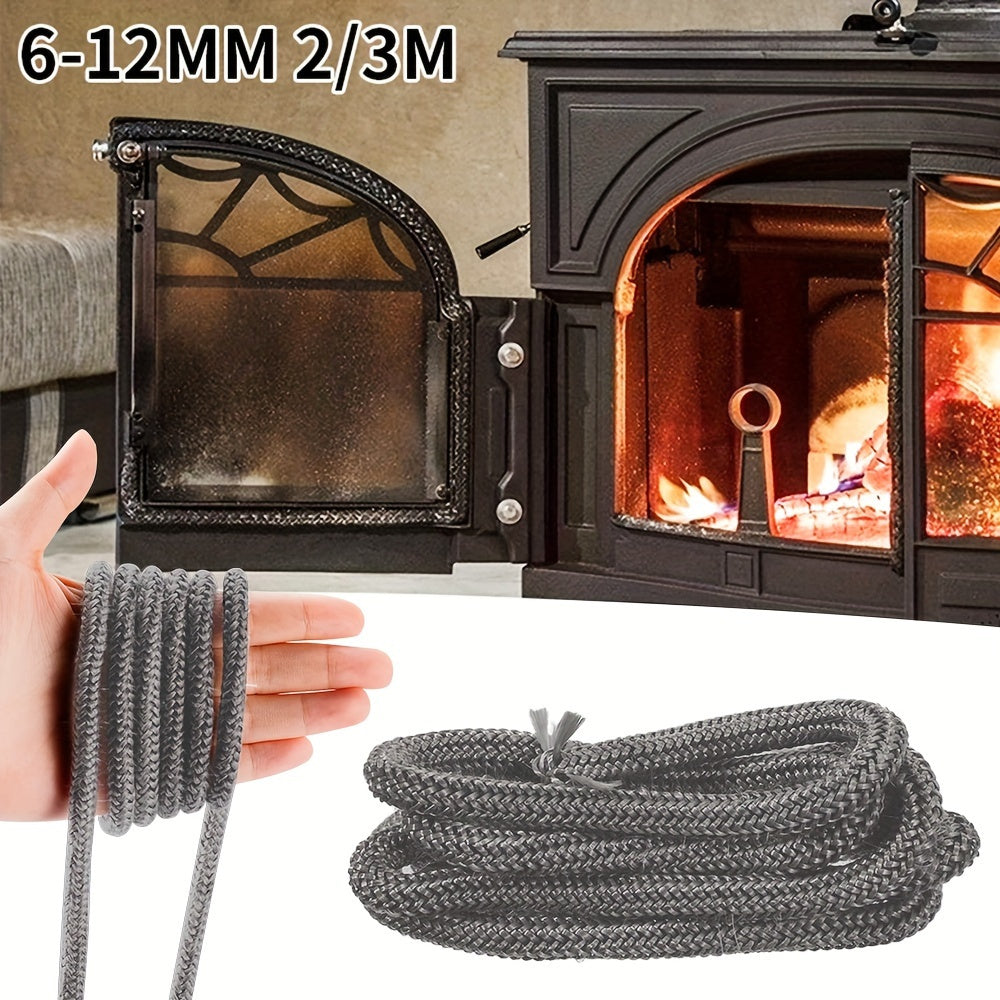 Fireproof Seal Rope Gasket for Wood Stove Door 2m 6/8/10/12mm Thick