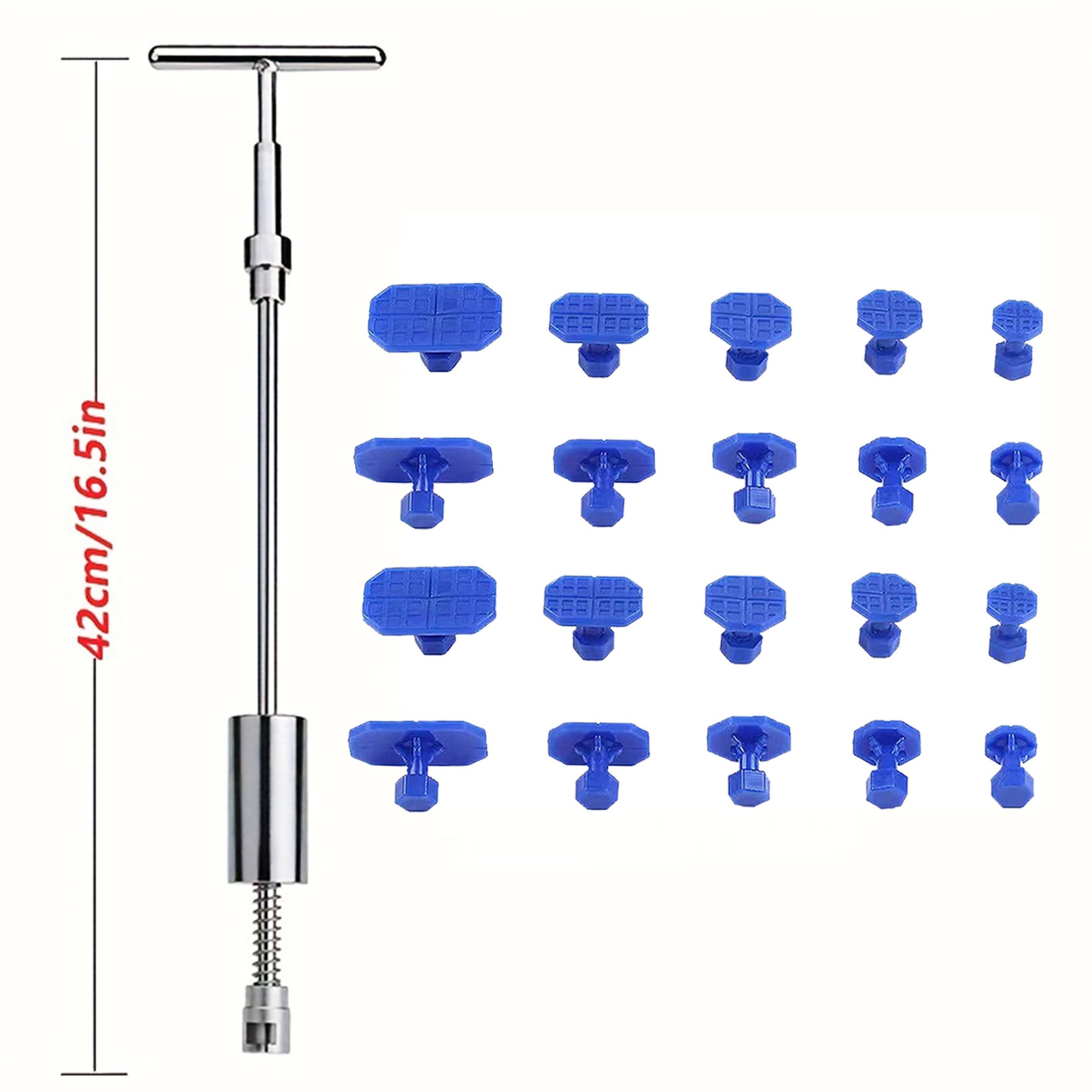 Набор для ремонта вмятин на автомобиле, металлический T-образный захват, пластиковые клеевые вкладки, повреждения кузова