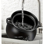 Qora Katta Baliq Keramika Sekin Pishirgich, Issiqlikka chidamli qumqoʻy, Gaz pechka bilan mos keladi