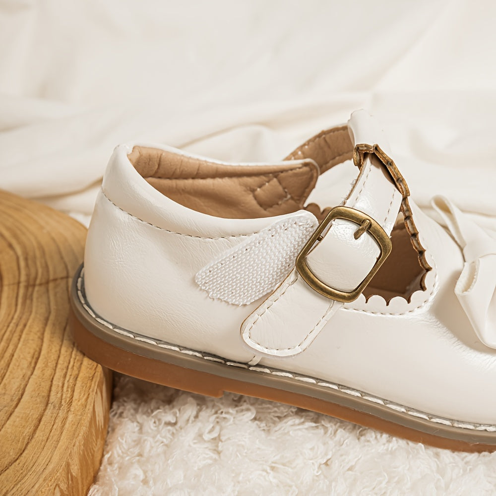 Девочки Туфли Мэри Джейн с бантом, верх из PU, подошва из TPR, для всех сезонов