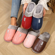 Ayollar uchun vintage slip-on shippaklar, mo'ynali ichki qavatli uy poyabzali