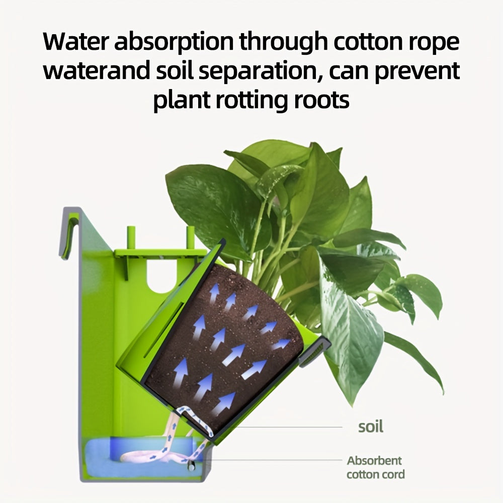 Zamonaviy dekorativ plastik devor osma gullar uchun idish, drenaj teshigi va barcha uy o'simliklari, sukulentlar, gullar va kaktuslar uchun plastinka bilan.