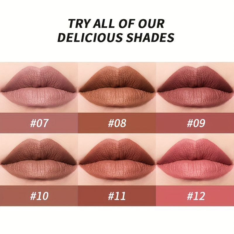 Women Matte Lipstick Nude Lipstick 6 Colors Long-lasting Lip Makeup