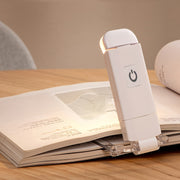 USB Rechargeable Reading Light with Adjustable Brightness Clip-On Book Lamp for Night Reading
