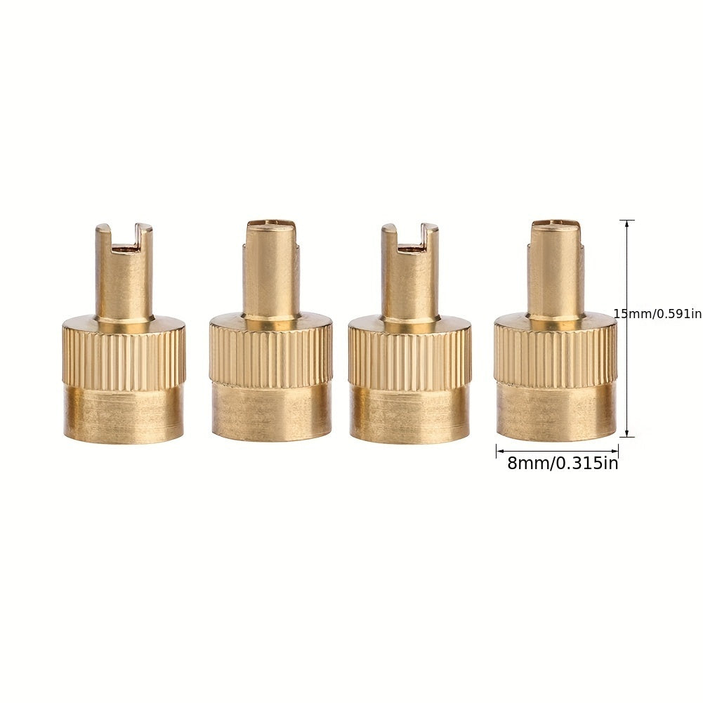 Full Copper Tire Valve Caps Set for Cars Durable Replacement (8 Pack)