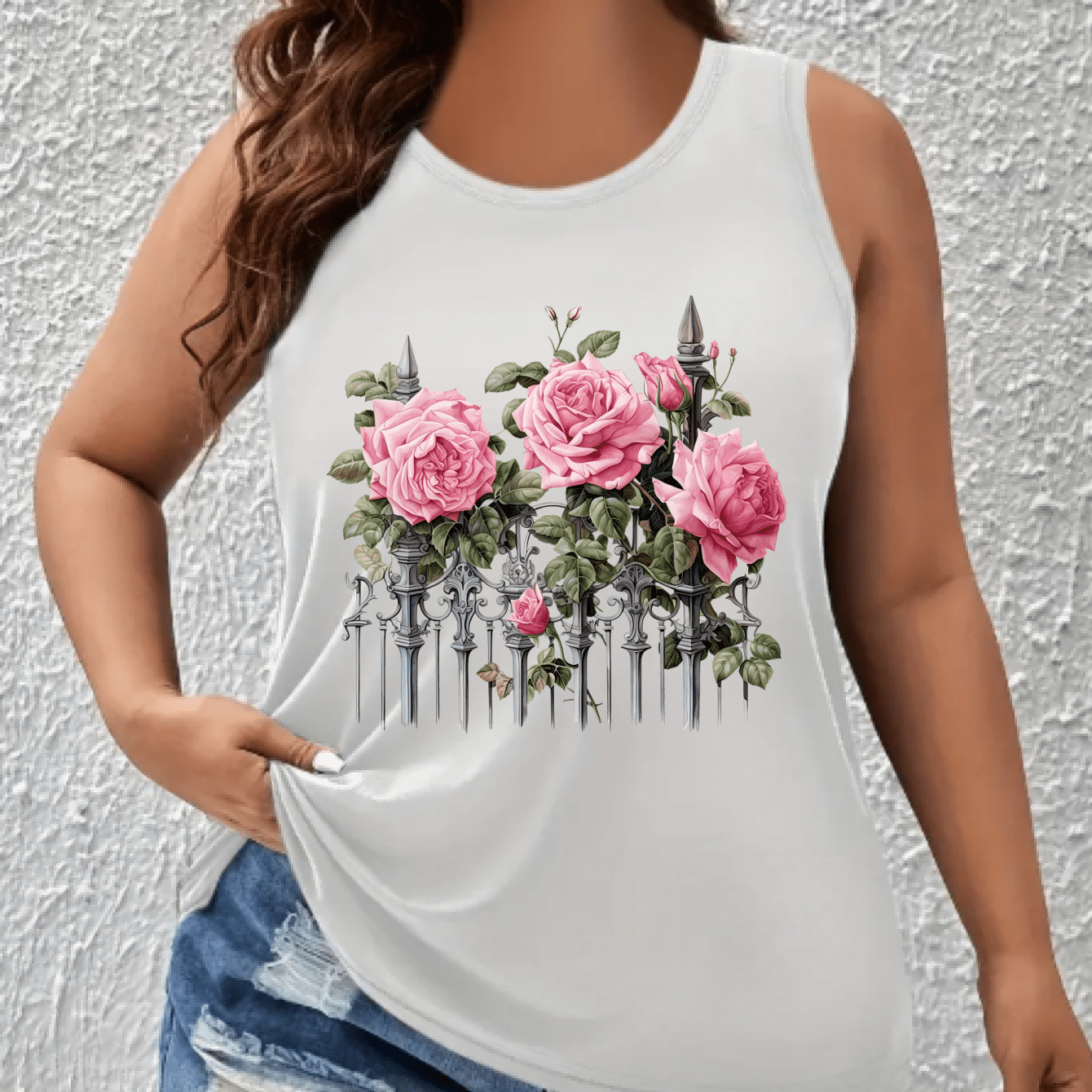 Women's Summer Off-The-Shoulder Printed Midi Vest Breathable Casual Top