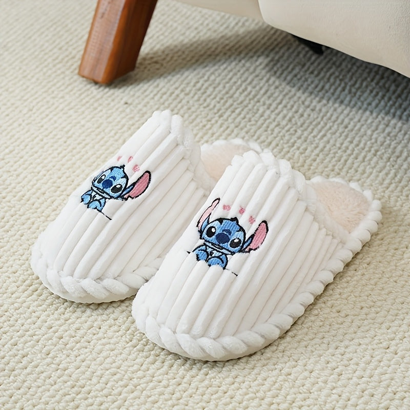 Ayollar uchun mo'ljallangan yumshoq uy chanoq, sirpanmaydigan, multicolor multfilmli tikuvli slippers