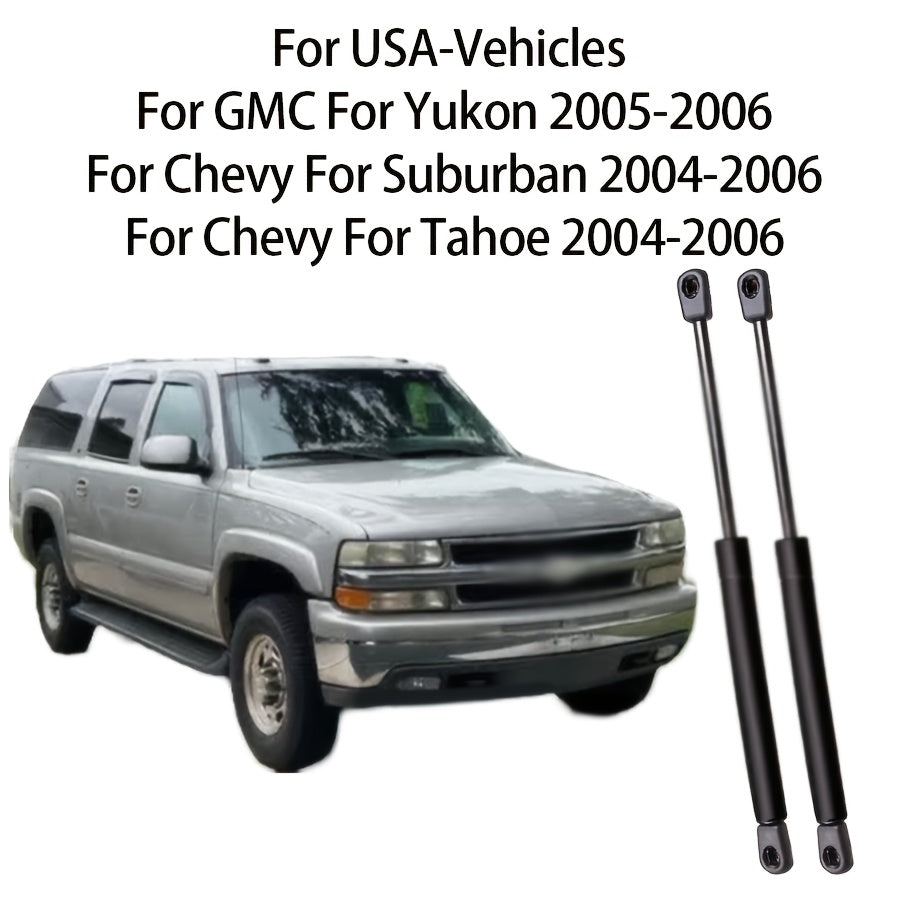 2pc Heavy-Duty Black Rear Door Hatch Lift Supports for SUVs and Trucks