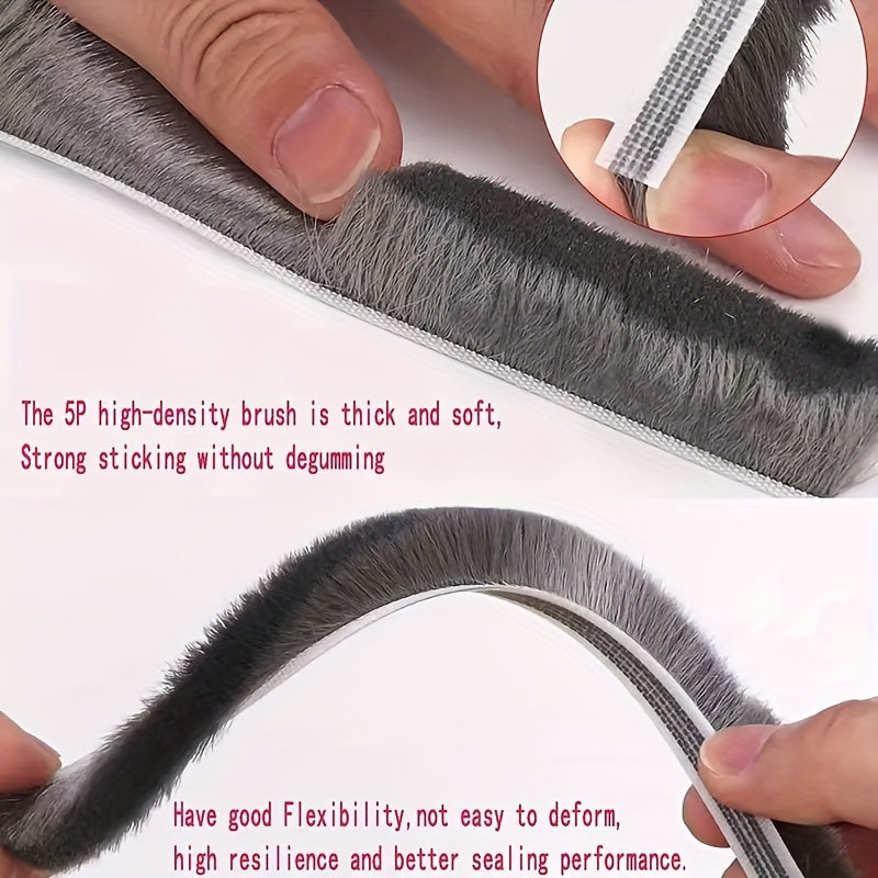 Grey Weather Stripping for Doors and Windows Self-Adhesive Soundproof Windproof Dustproof