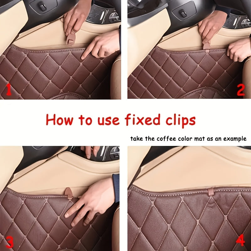 Car Floor Mat Waterproof PU Leather All-Weather Durable for Left-Hand Drive