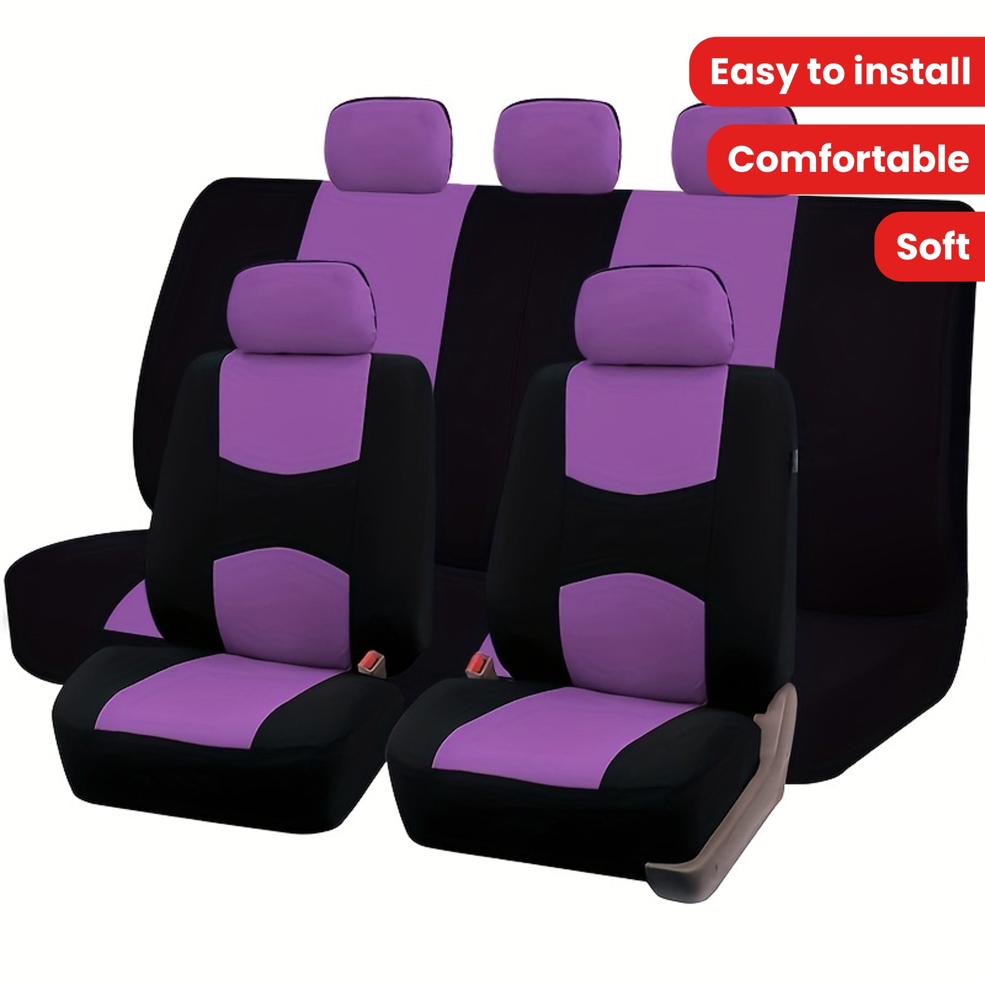 Ayollar uchun avtomobil o'rindig'i qoplamalari to'plami 9 dona yumshoq mato yostiq o'rindiq himoyasi