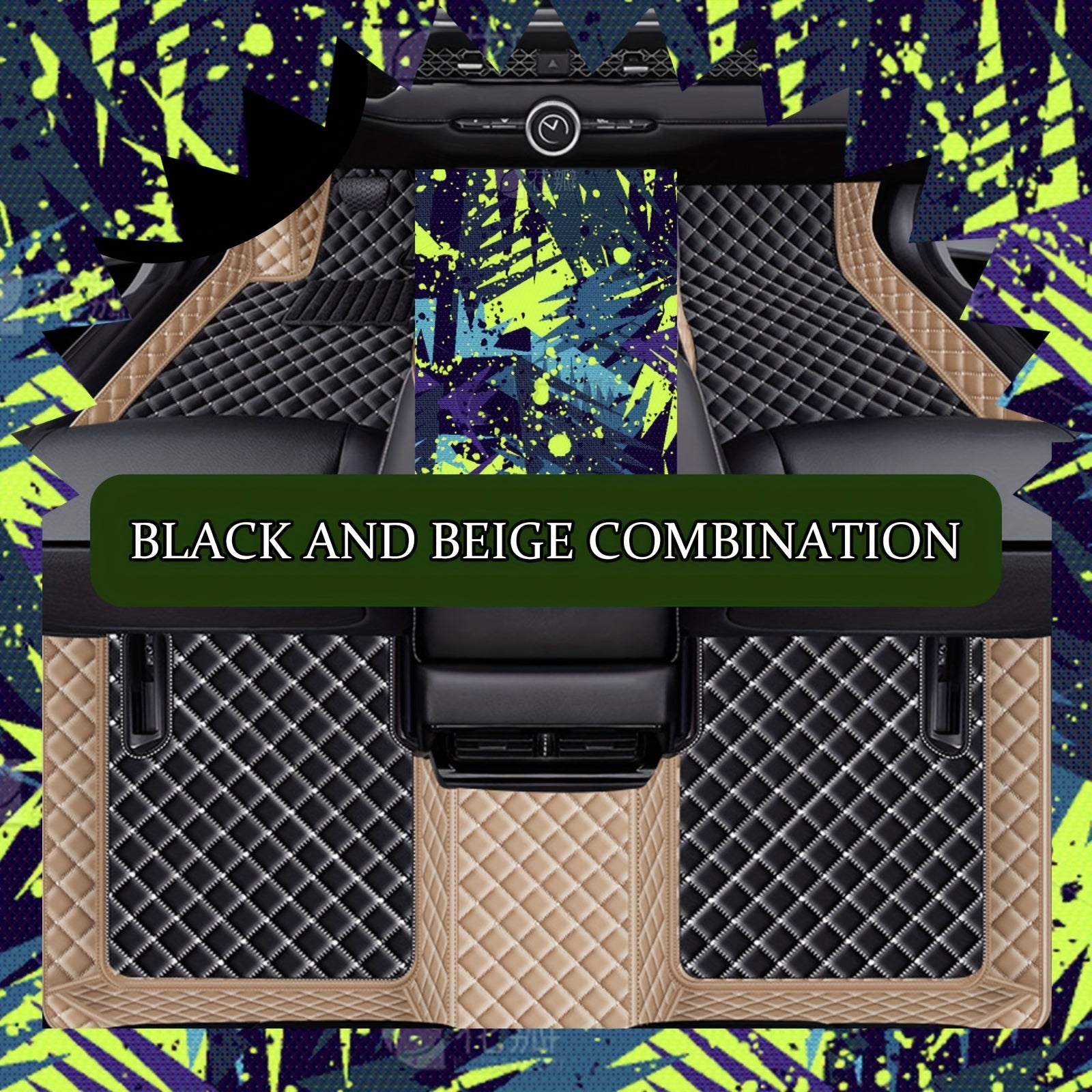 Car Floor Mat Waterproof Dustproof PU Leather for EV 2021-2023