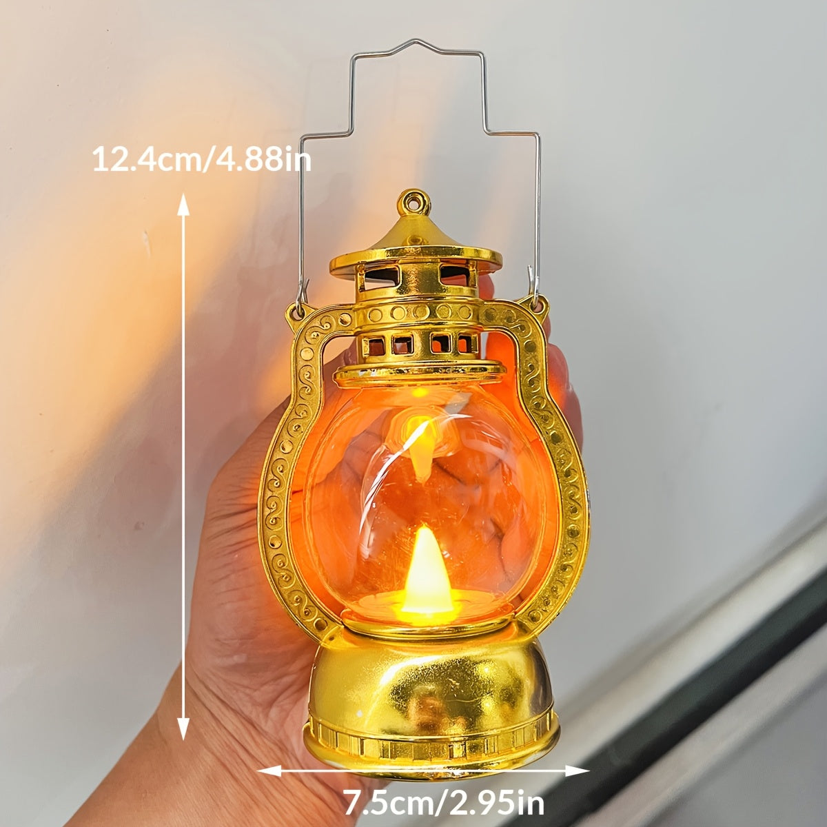 Mini LED Lantern with Battery Included for Decoration Bedroom Party Holiday Faux Candle Light