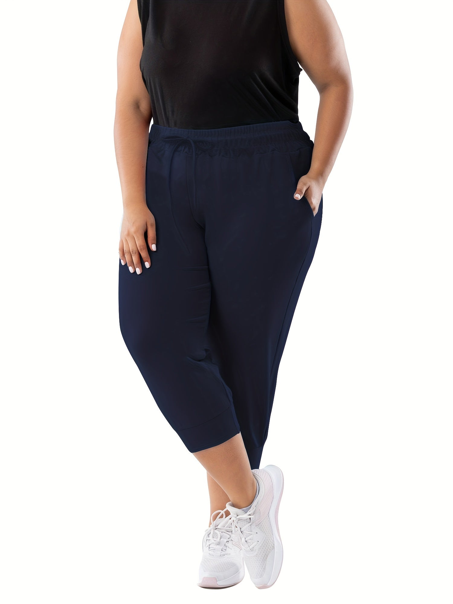 Женские джоггеры-карпии большого размера для повседневной носки с шнурком и карманами