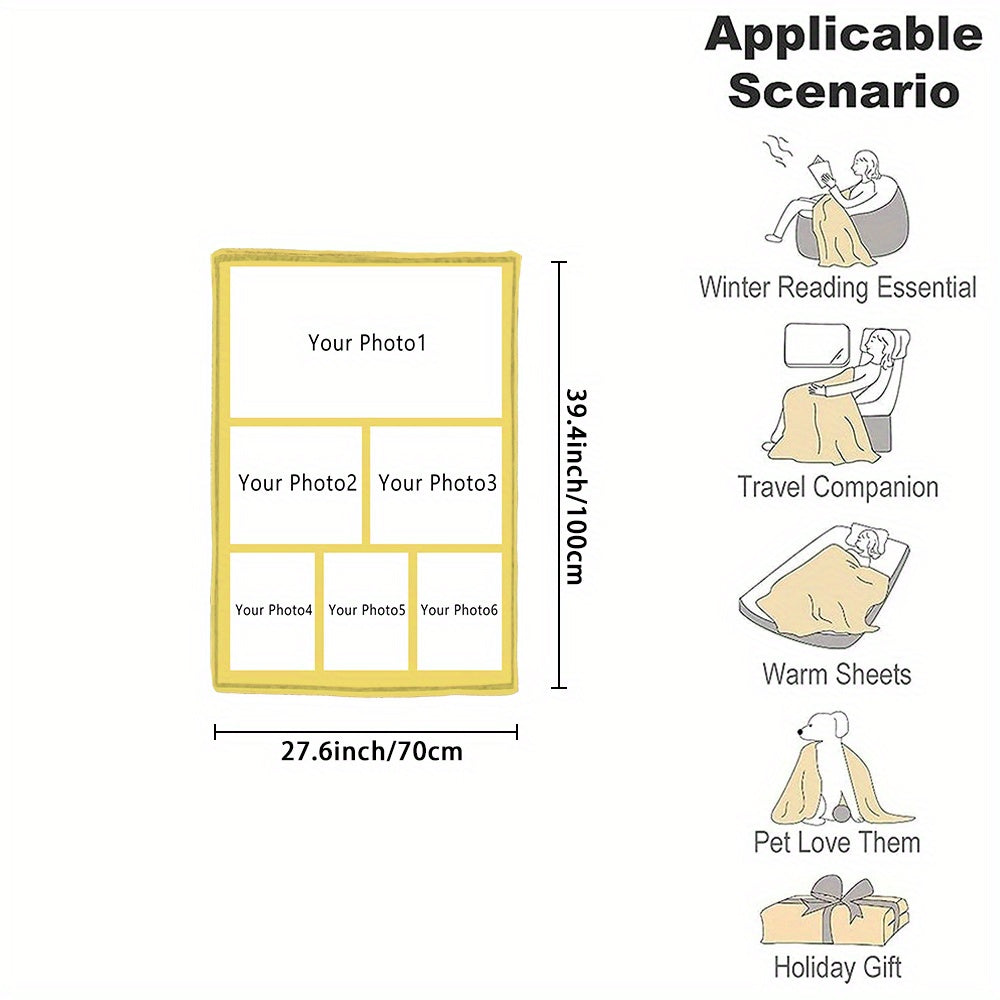 Custom Photo Blanket Soft Flannel Throw Personalized Gift for Home and Travel