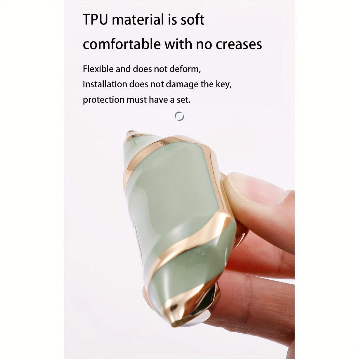 Universal TPU Car Key Cover for Smart Keys, Protective, Durable, D-Shaped