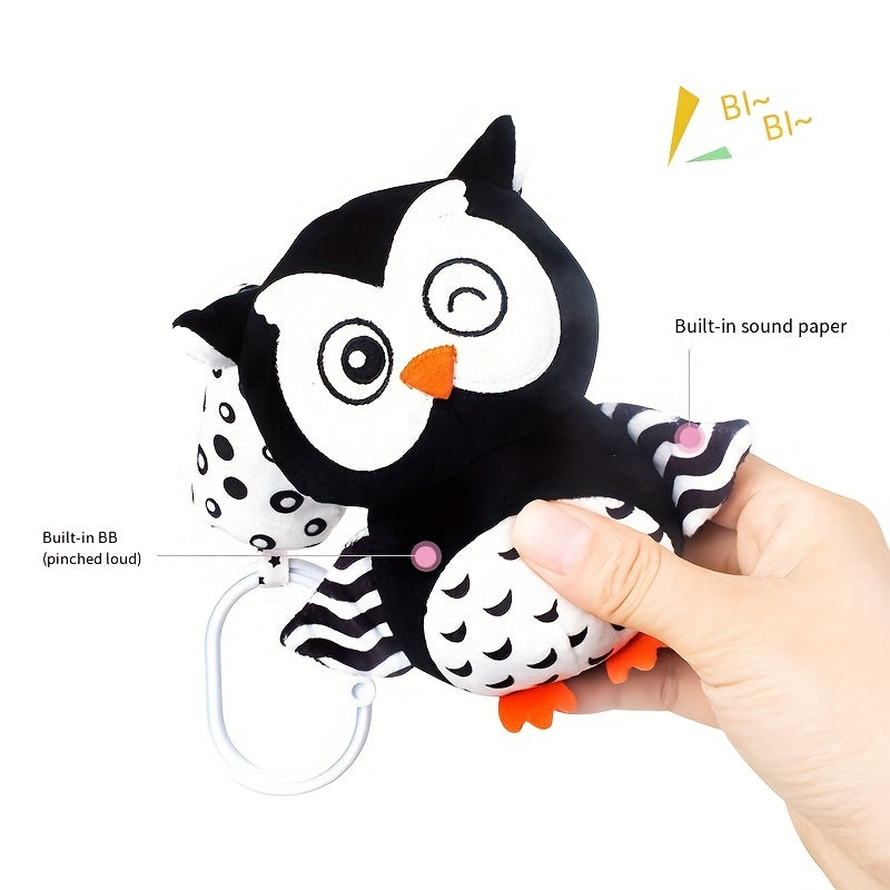 Baby Rattle Wind Chime for Visual Training and Development Black and White Toddler Gift