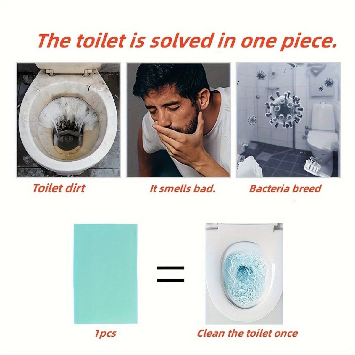 30 штук таблеток для чистки туалетов с лимонной кислотой - устраняет запахи и пятна, бездымная формула для керамических поверхностей, идеально подходит для уборки ванных комнат в домах и офисах.