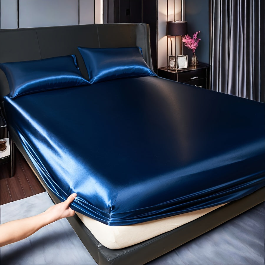 Набор простыней из сатина для кровати: двухспальная, полуторная, двуспальная, королевская, кинг — мягкая, комфортная, приятная для кожи и волос