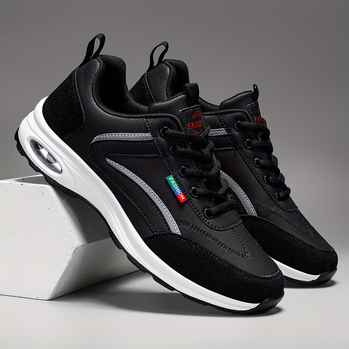 Men's Casual Athletic Sneakers Rubber Sole Fabric Insole Low Top Sports Shoes