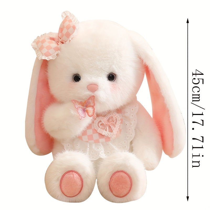 45cm Kawaii Rabbit Plush Toy Teddy Bear Soft Stuffed Animal for Home Decor and Gifts