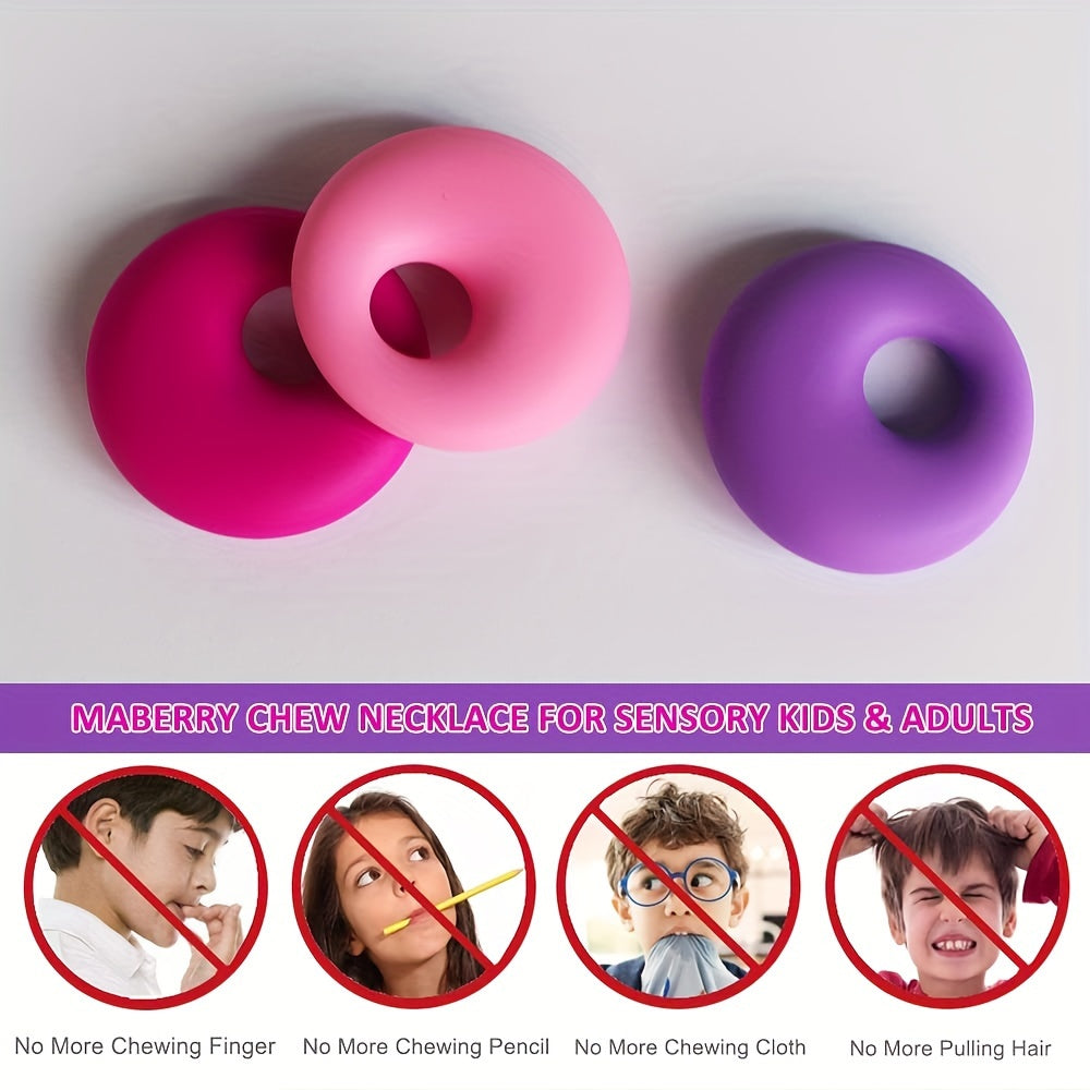 Kids Silicone Teething Necklace Calming Sensory Oral Care Accessory