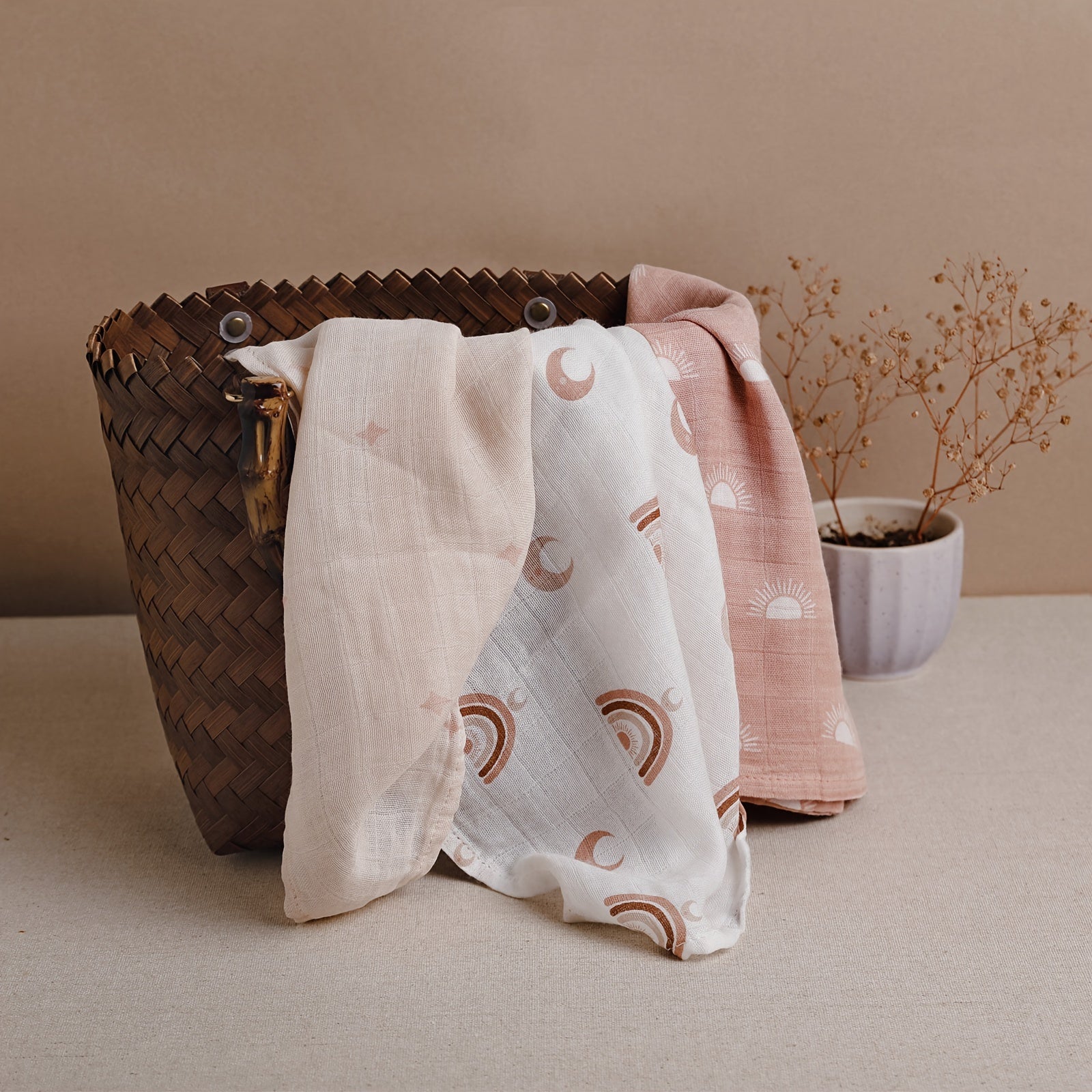 Baby Washcloths Set 6 Pieces Soft Bamboo Fiber for Children 69.85cm Square